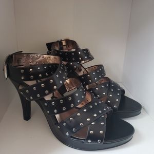 Dknyc black heels with studs